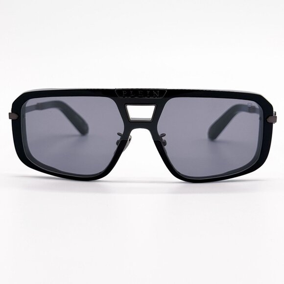 NEW PHILIPP PLEIN SUNGLASSES SPP008M 700X SHIELD BLACK MEN EYEWEAR PHILIPP PLEI - Picture 8 of 11